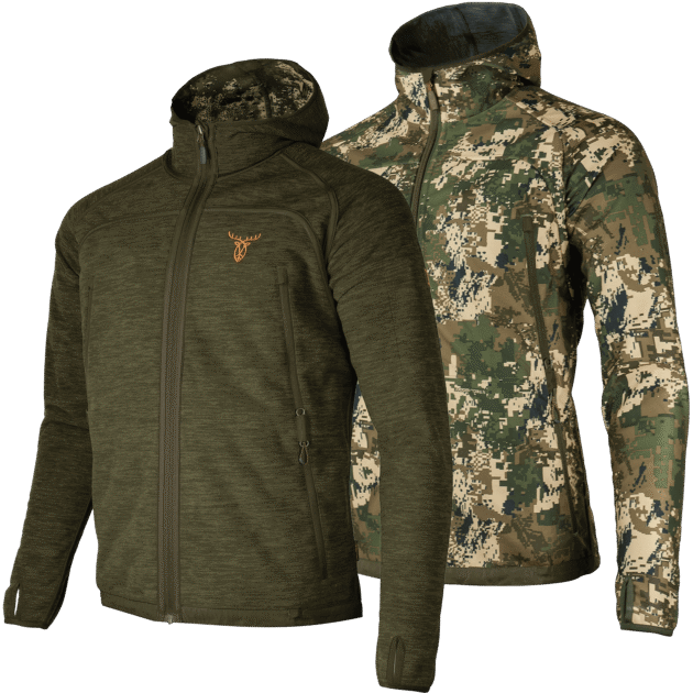 Pirscher Gear Hoodie Fleece Reversible Jacket (optimax 2S/g